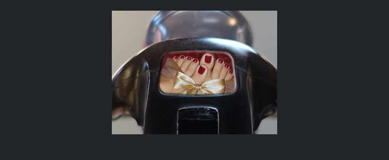 Male chastity device :  Photo foot