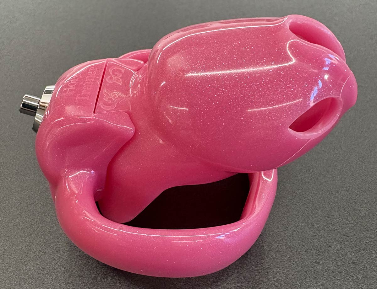 Chastity Cage Hot Dark Pink - Diamond