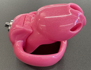 Male Chastity Device - Hot dark pink diamond