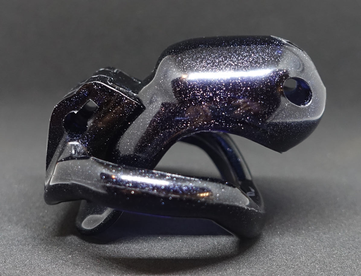 Chastity Cage - Night blue with silver sparkles