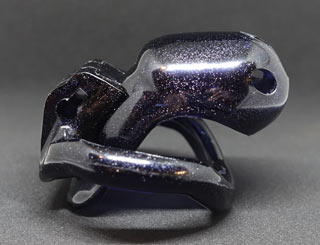Male Chastity Device - Night blue with silver sparkles