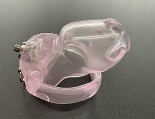 Male Chastity Device - Translucide majenta