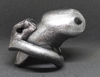 Male Chastity Device - Black with silver sparkles