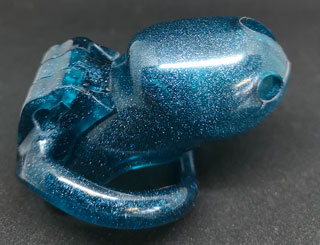 Male Chastity Device - Pearl petrol blue