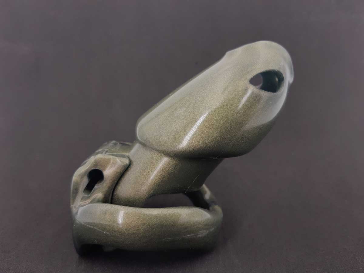 Chastity Cage - Metallic Khaki