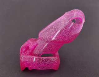 Male Chastity Device - Holographic pink