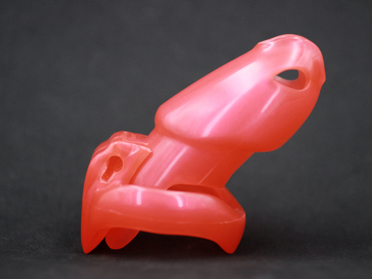 Chastity Cage - Orange pink