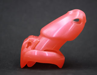 Male Chastity Device - Orange Pink